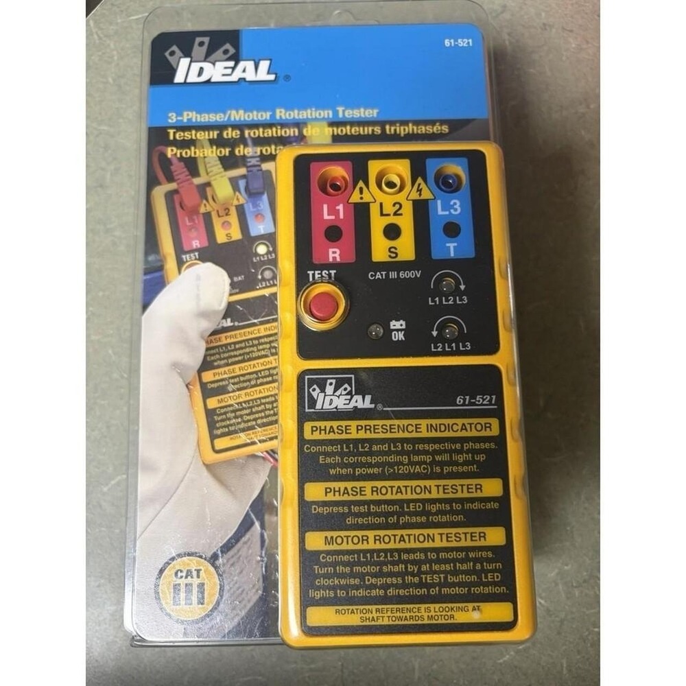 IDEAL 61-521 3 Phase Motor Rotation Tester